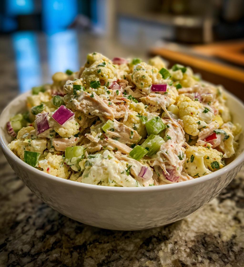 Chicken Salad with Cauliflower and Lemon