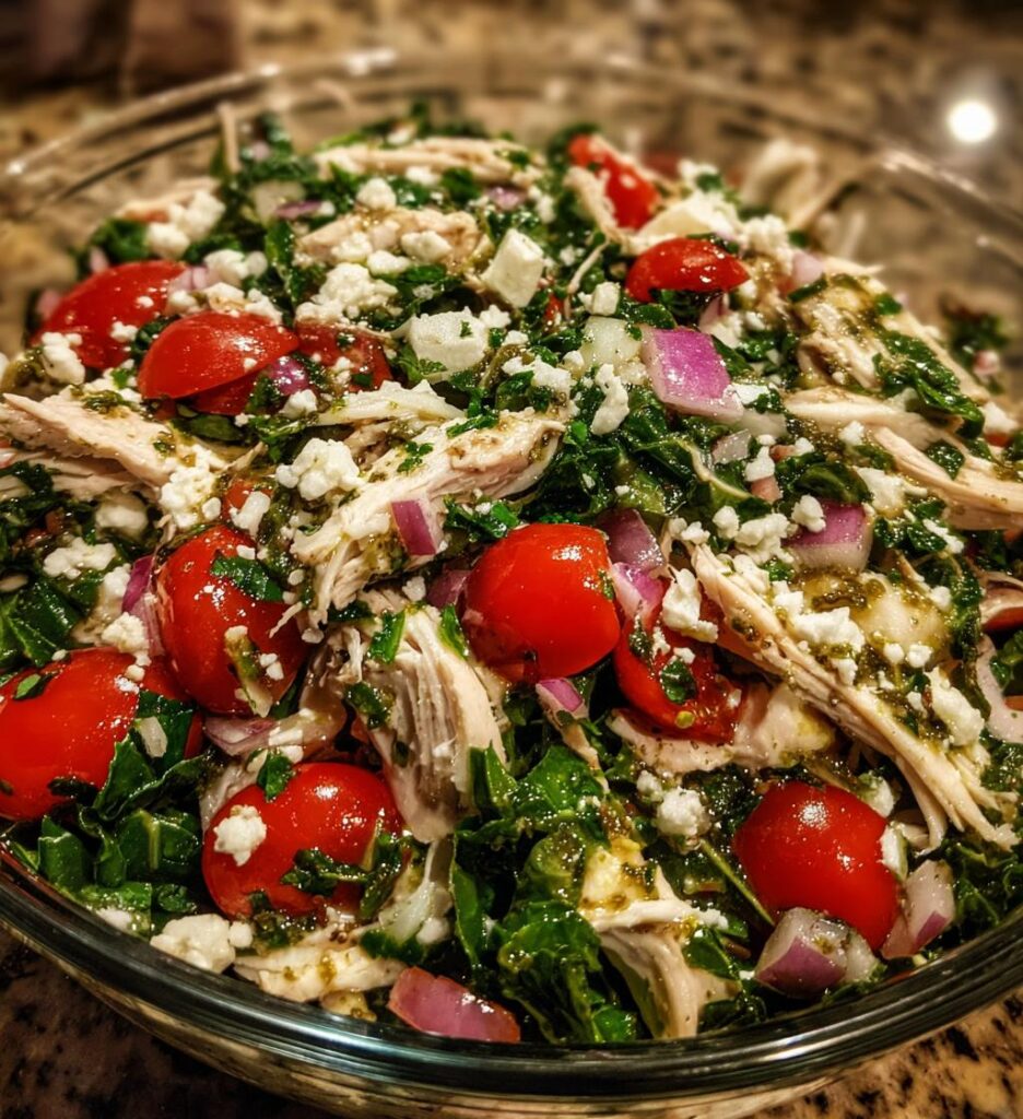 Chicken Salad with Collard Greens
