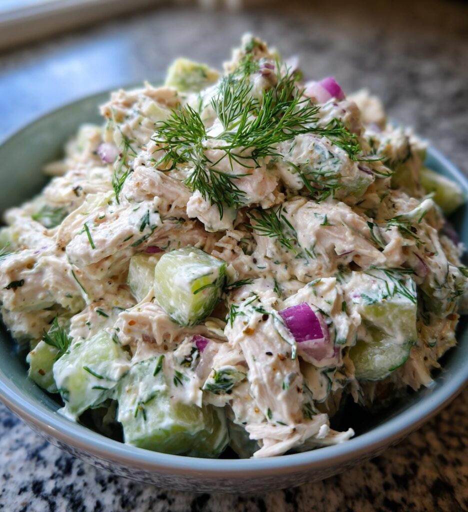 Chicken Salad with Cucumber and Yogurt