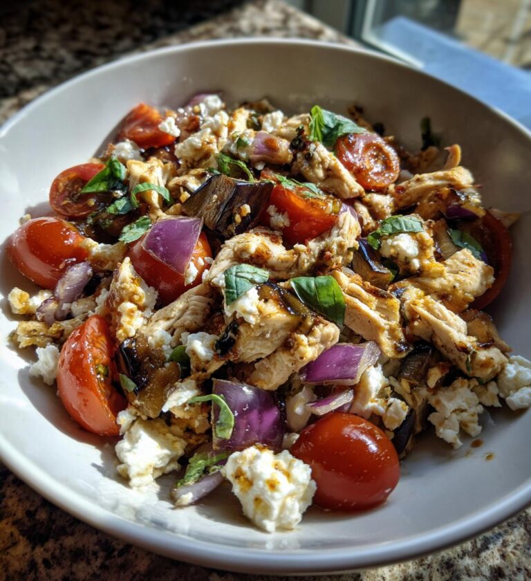 Chicken Salad with Eggplant