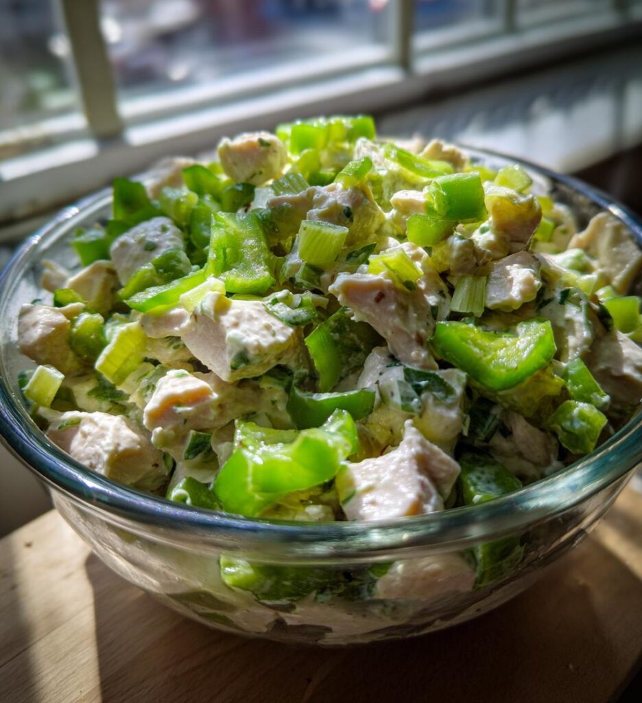 Chicken Salad with Green Peppers