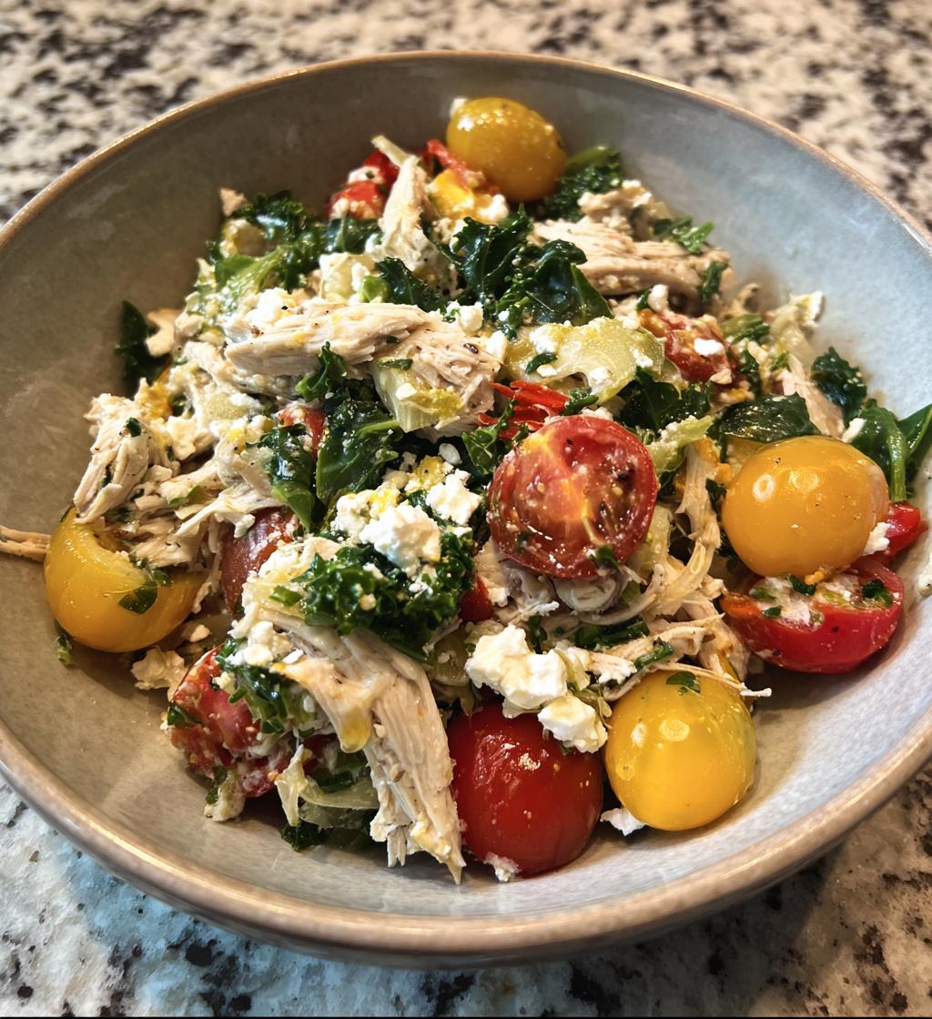 Chicken Salad with Mustard Greens
