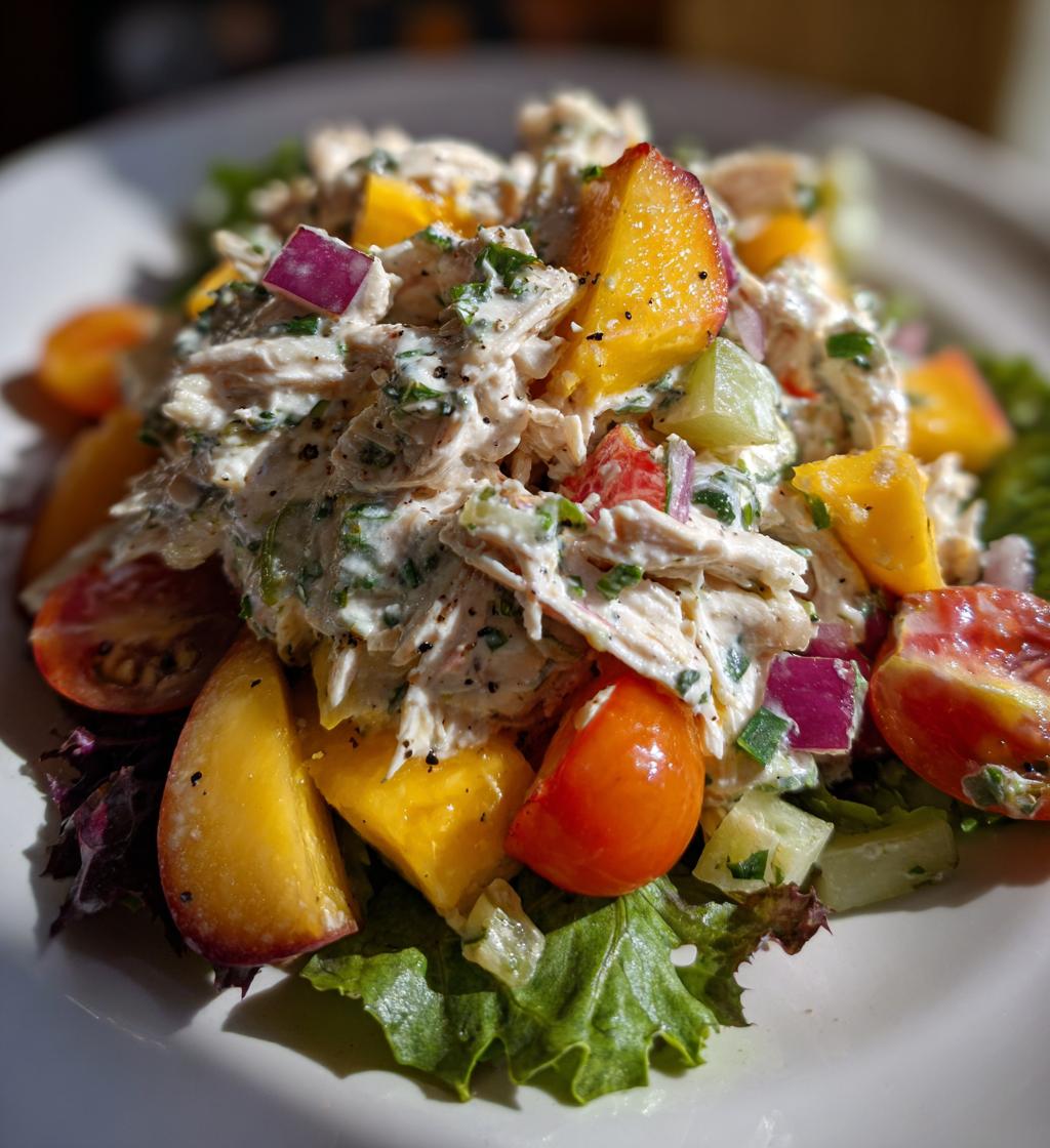 Chicken Salad with Peaches