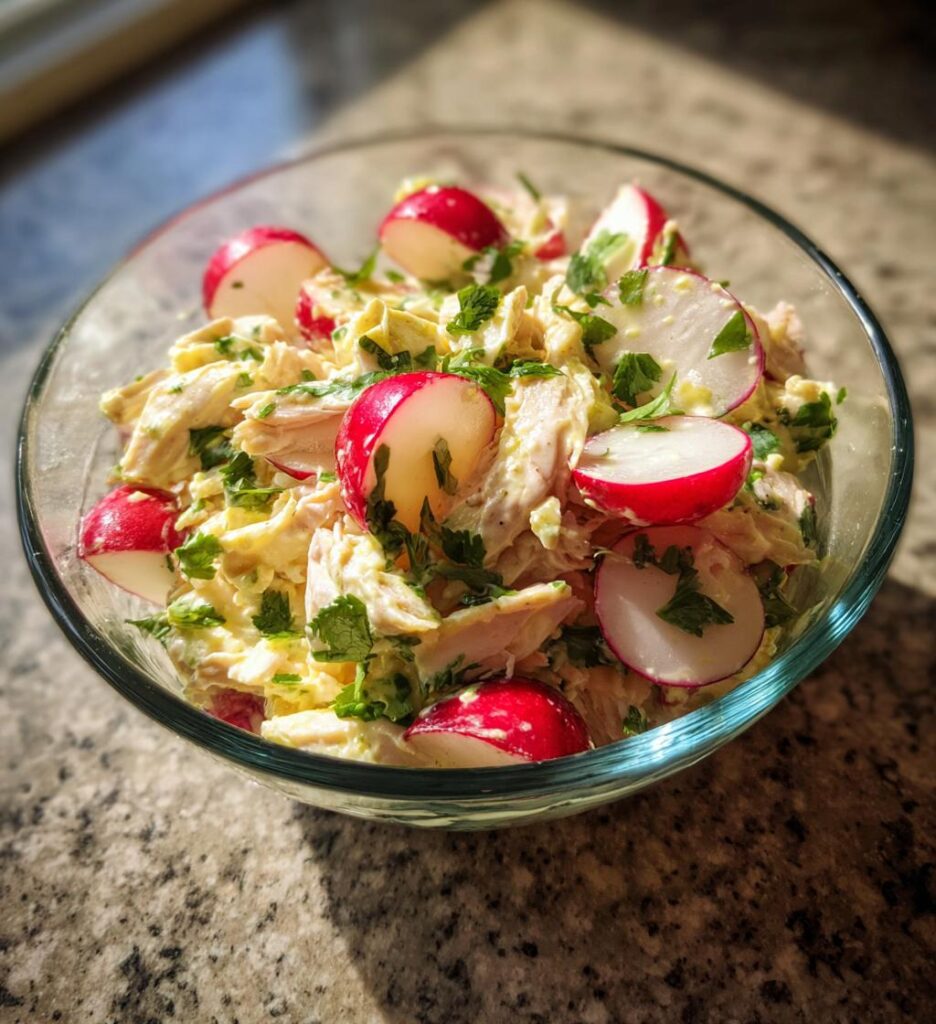 Chicken Salad with Radishes and Cilantro