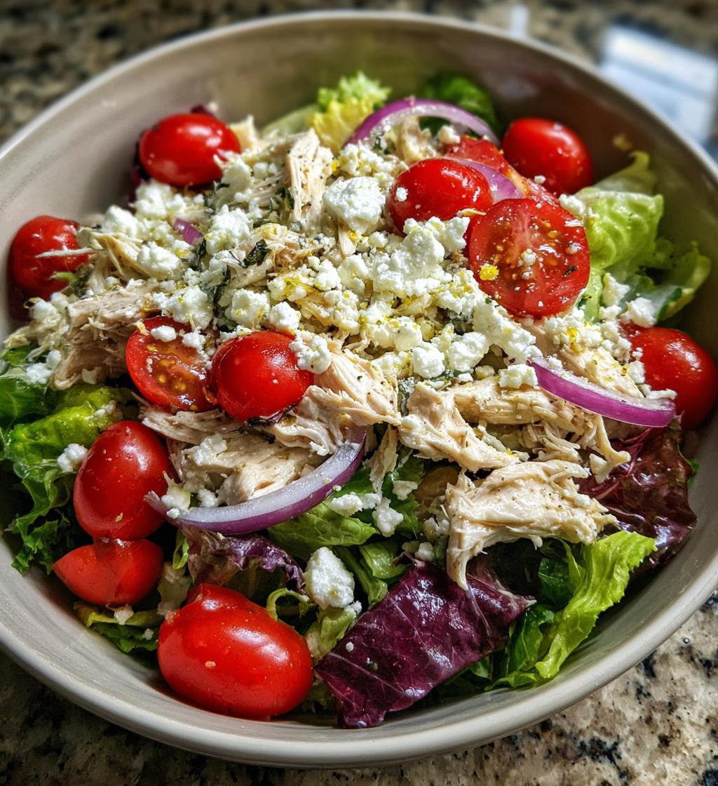 Chicken Salad with Red Leaf Lettuce