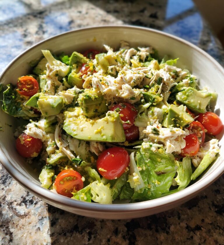 Chicken Salad with Romaine and Avocado