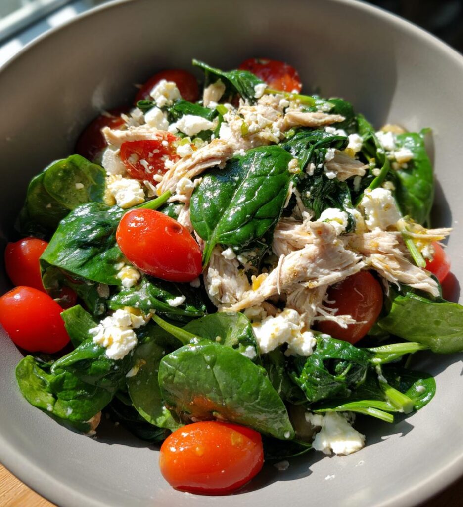Chicken Salad with Spinach and Feta