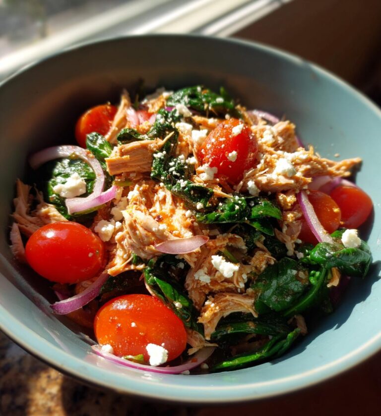 Chicken Salad with Spinach and Lemon