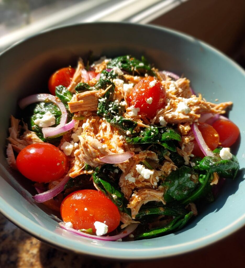 Chicken Salad with Spinach and Lemon
