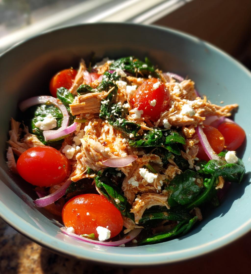 Chicken Salad with Spinach and Lemon