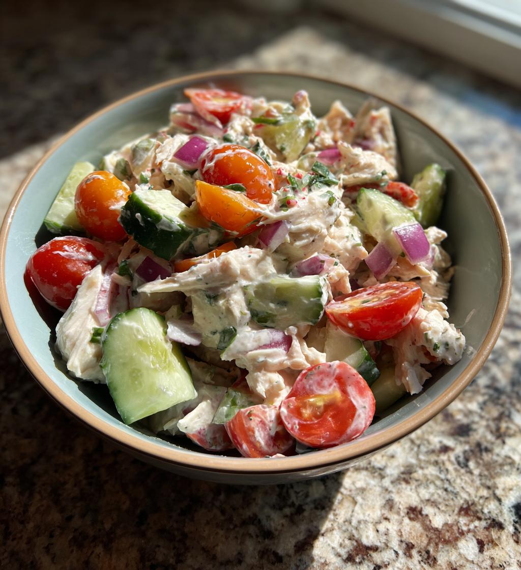 Chicken Salad with Tomatoes