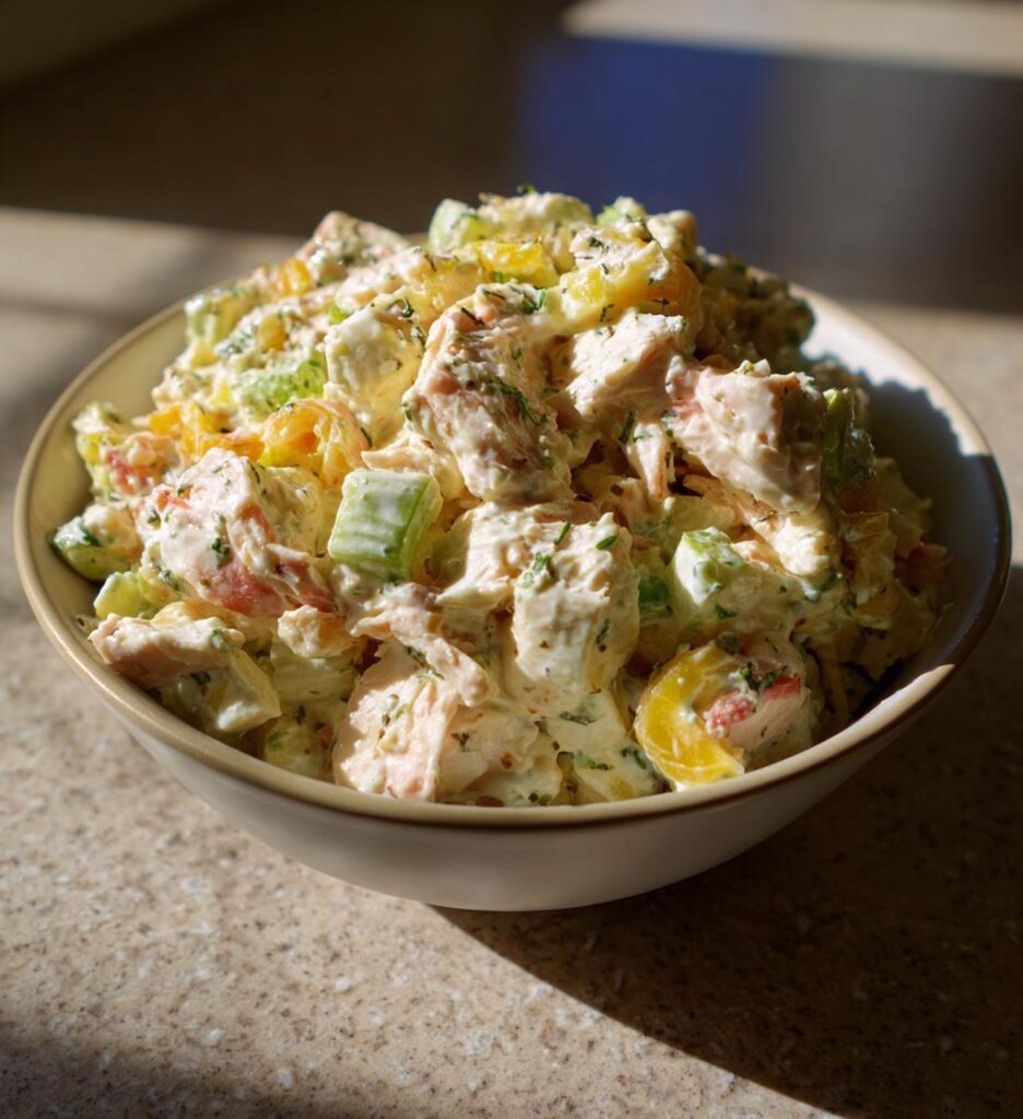 Chicken Salad with Yellow Peppers