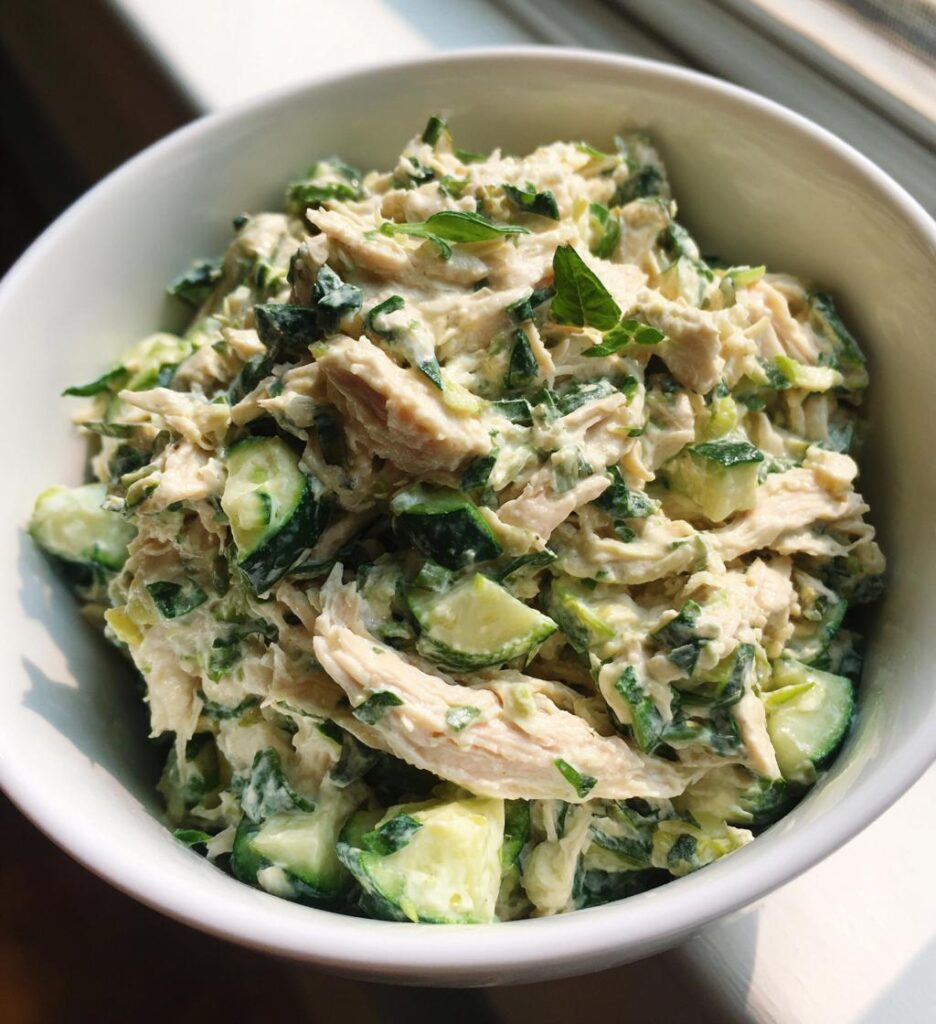 Chicken Salad with Zucchini and Basil