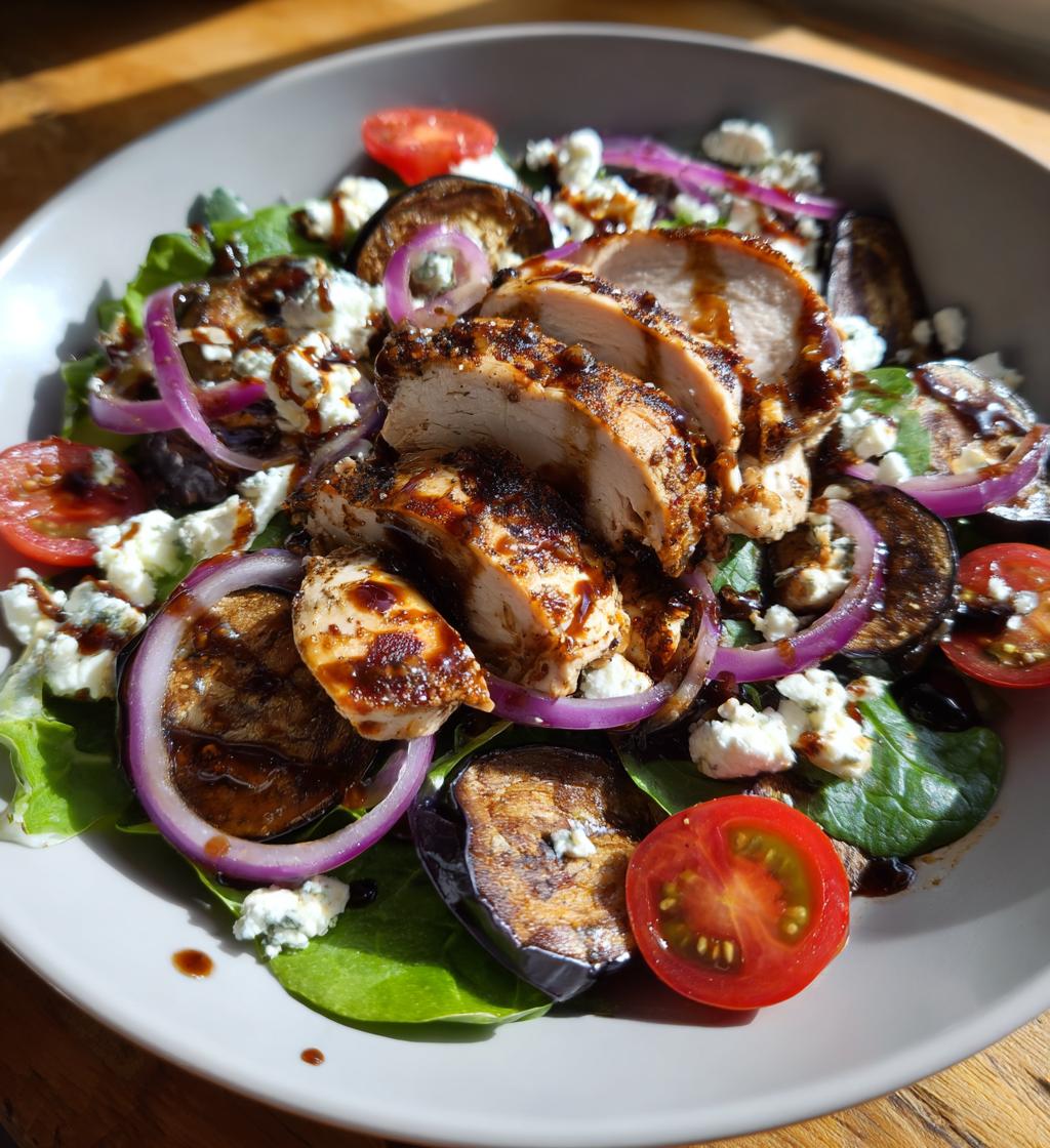 Chicken and Eggplant Salad