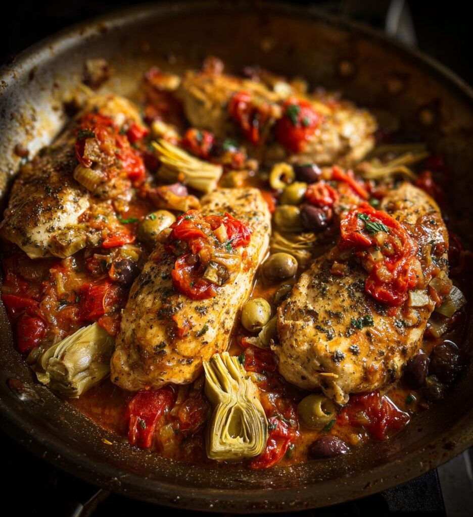 Chicken and Artichoke Puttanesca