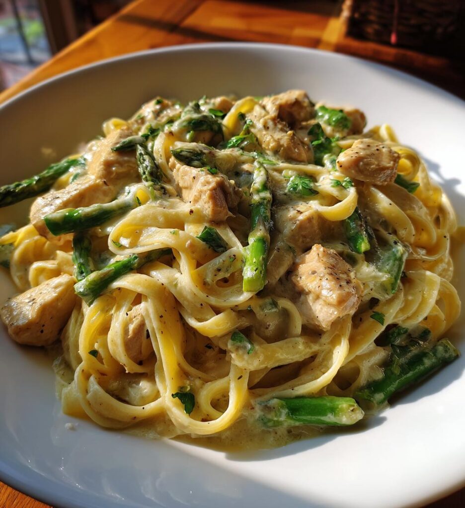 Chicken and Asparagus Alfredo