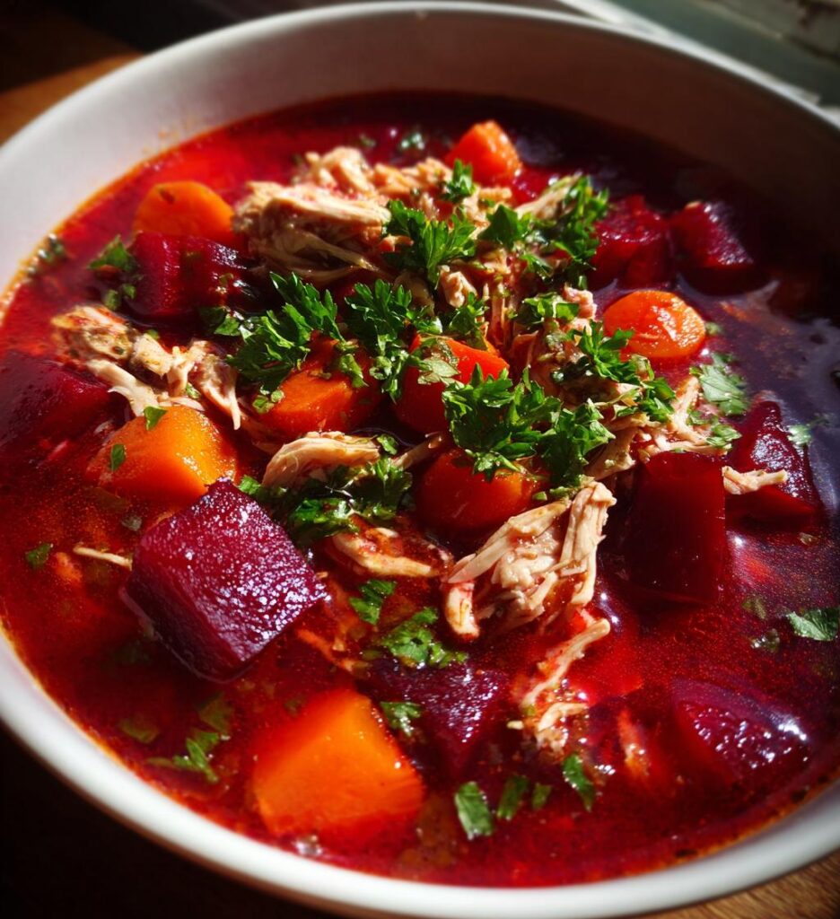 Chicken and Beet Soup