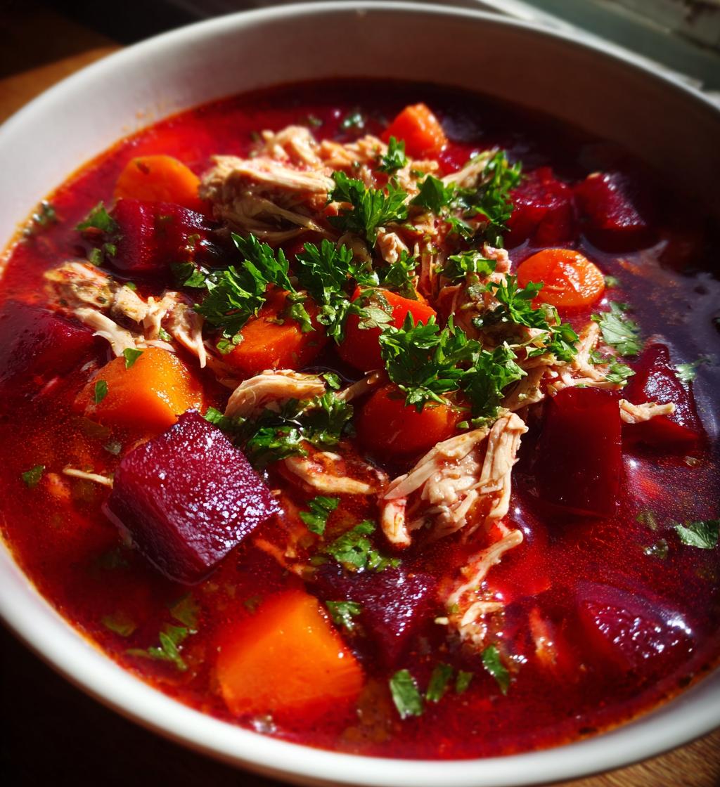 Chicken and Beet Soup