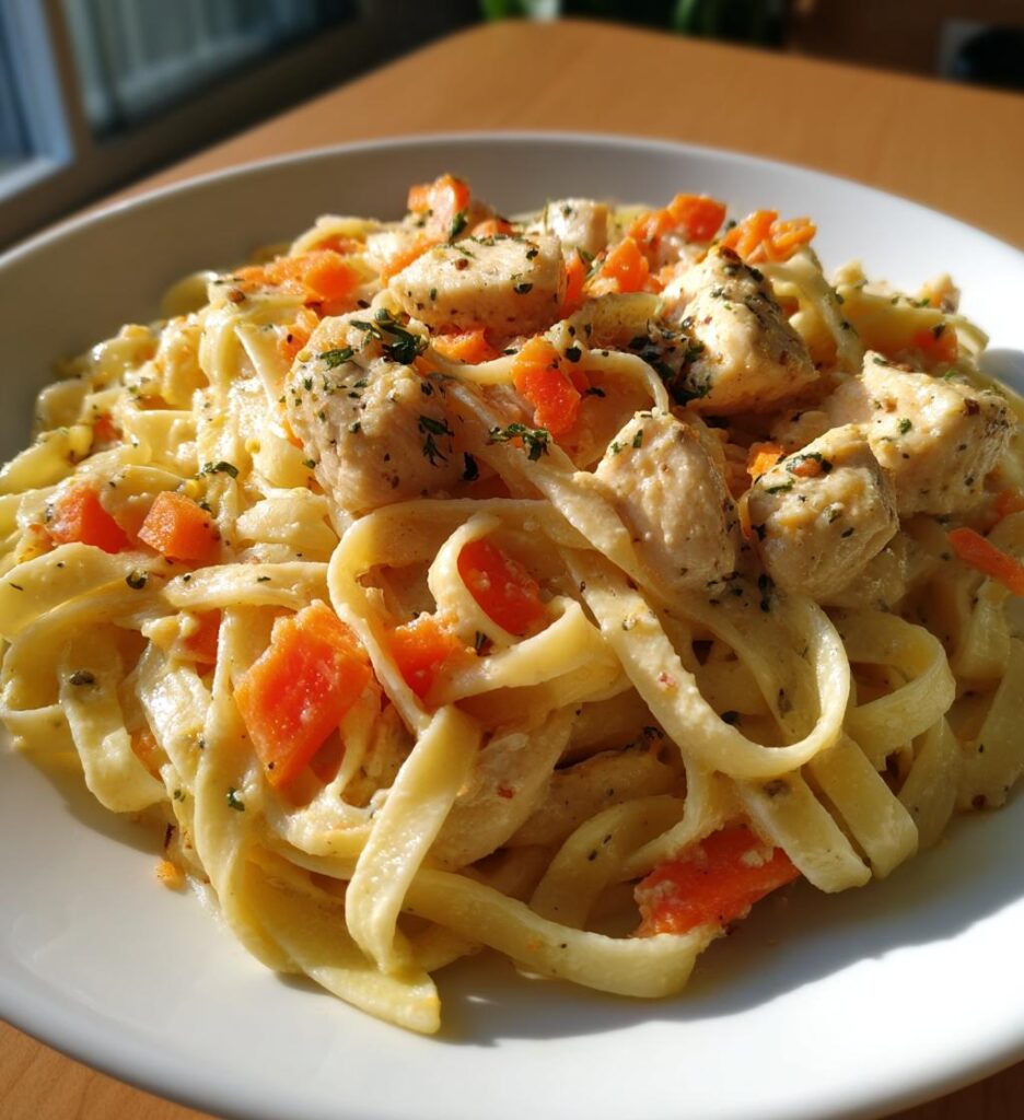 Chicken and Carrot Alfredo