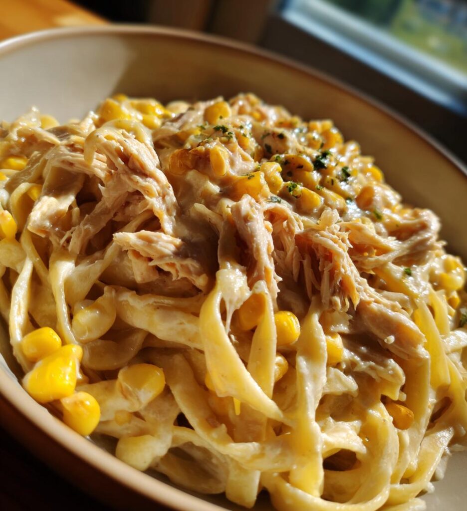 Chicken and Corn Alfredo