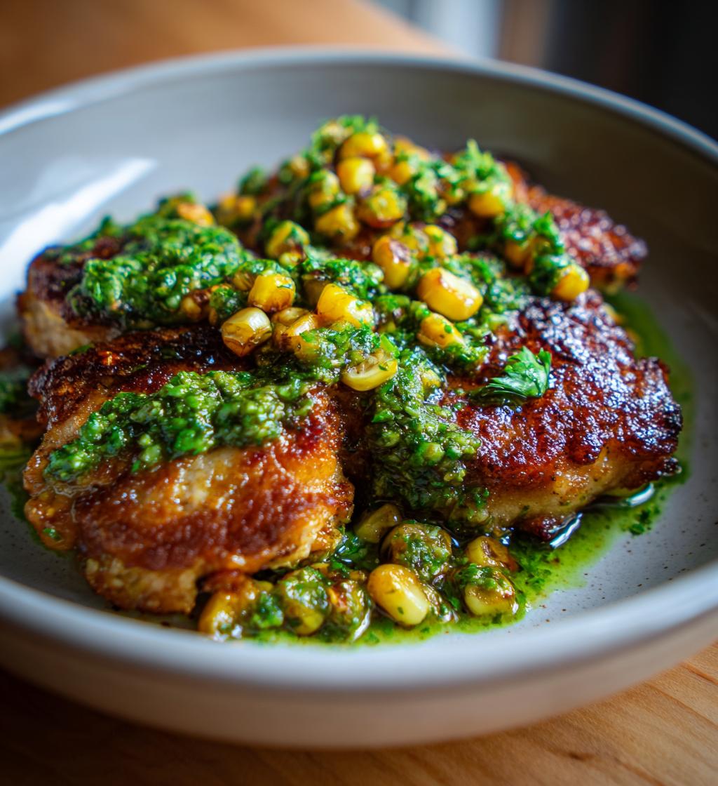 Chicken and Corn Pesto