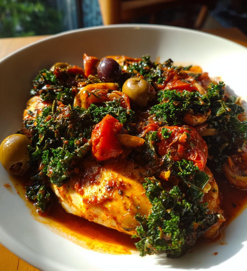 Chicken and Kale Puttanesca