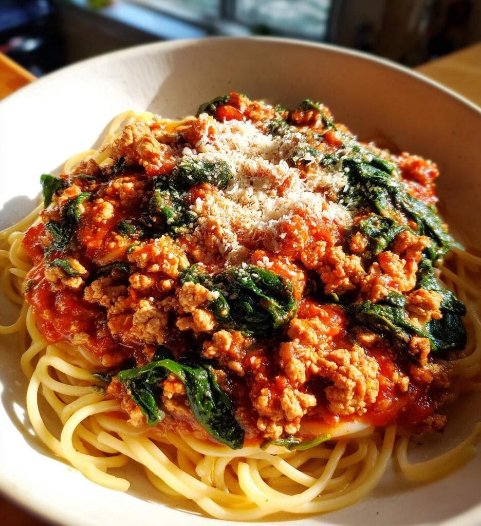 Chicken and Spinach Bolognese