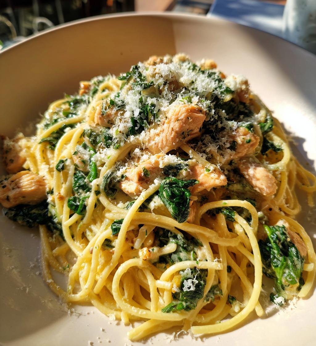 Chicken and Spinach Carbonara