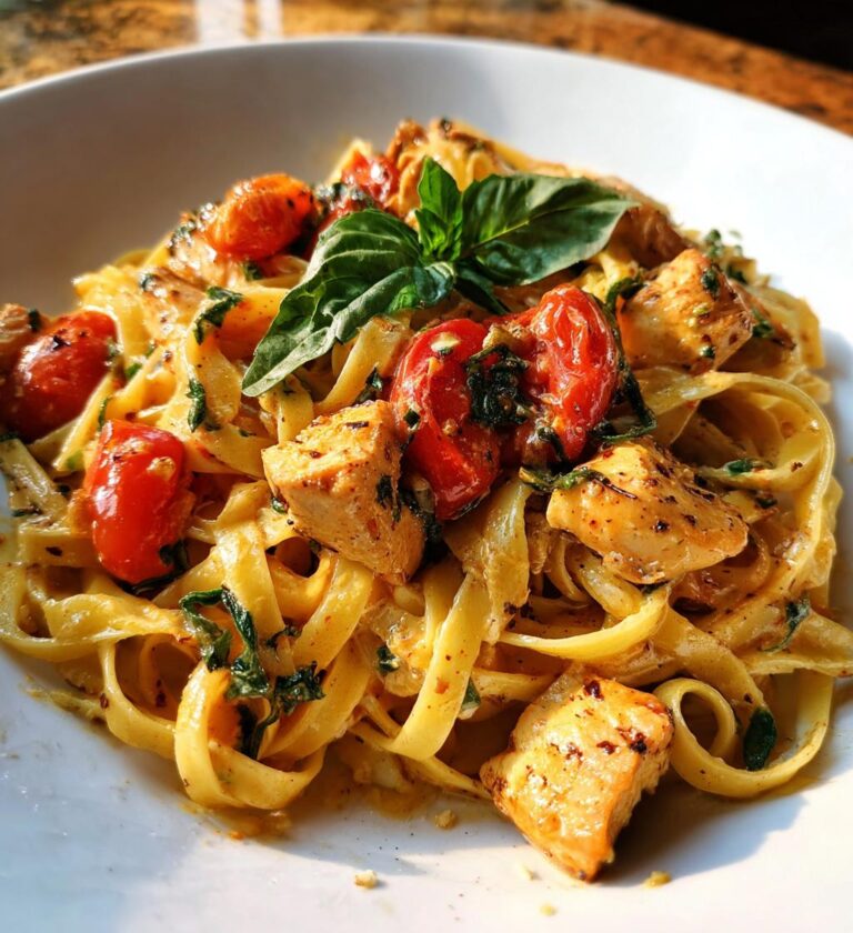 Chicken and Tomato Alfredo