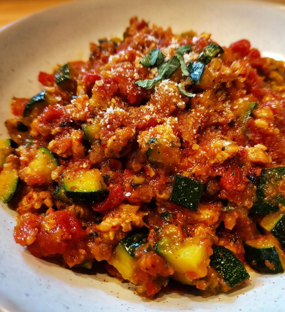 Chicken and Zucchini Bolognese