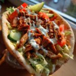 chicken shawarma with creamy garlic sauce